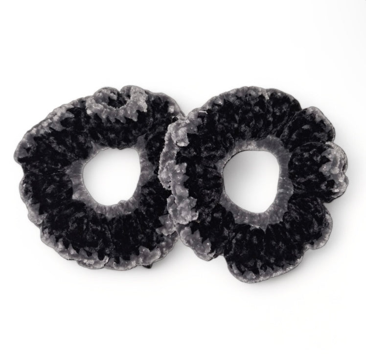 Gray and Black Scrunchies 2 Piece