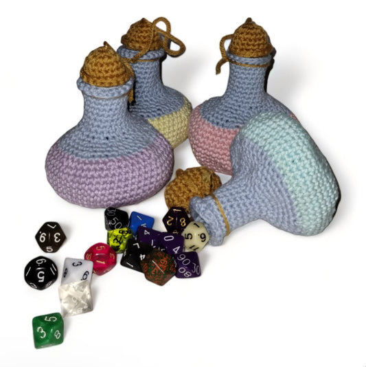 Glow In The Dark Mystery Dice Potion Bottles